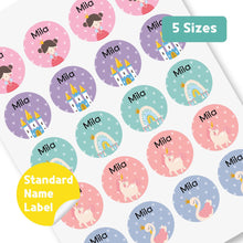Load image into Gallery viewer, Standard Waterproof Name Label Stickers - Fairy Tale