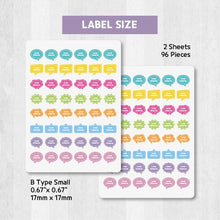 Load image into Gallery viewer, Iron-On Clothing Name Label Stickers - Speech Bubble