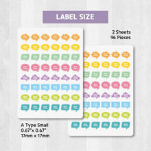 Load image into Gallery viewer, Standard Waterproof Name Label Stickers - Speech Bubble