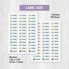 Load image into Gallery viewer, Stick-On Clothing Name Label Stickers - Fairy Tale