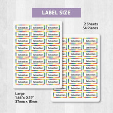 Load image into Gallery viewer, Stick-On Clothing Name Label Stickers - Blocks