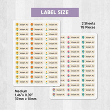 Load image into Gallery viewer, Stick-On Clothing Name Label Stickers - Smiling Flower