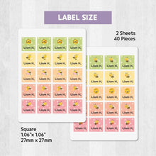 Load image into Gallery viewer, Stick-On Clothing Name Label Stickers - Bee