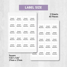 Load image into Gallery viewer, Iron-On Clothing Name Label Stickers - Basic White
