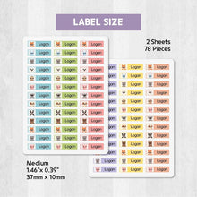 Load image into Gallery viewer, Standard Waterproof Name Label Stickers - Animal with Polka dots
