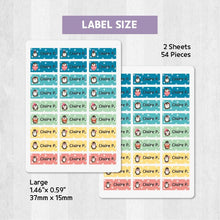 Load image into Gallery viewer, Iron-On Clothing Name Label Stickers - Penguin