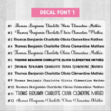 Load image into Gallery viewer, Vinyl Decal Sticker, Custom Decal, Personalized Decal, Custom Vinyl Decal Sticker, Personalized Vinyl Decal Stickers, Waterproof Vinyl Decal for Tumbler, Bottle, Laptop, Bicycle, Helmet, Name Label, Label Sticker, Name Decal, Kids Label, Kids Sticker, Kids Decal for Kids, School, Daycare, Camp