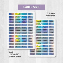 Load image into Gallery viewer, Custom Personalized Waterproof Name Label Sticker, Name Labels Name Stickers, Name Label Stickers for Kids School Daycare Camp, Stick On Labels, Iron On Labels, Shoe Labels, Shoe Stickers, Labels for Shoes, Stickers for Shoes, Clothing Labels, Clothing Stickers, Gift for Kids, Back to School