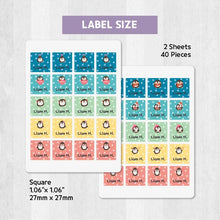 Load image into Gallery viewer, Standard Waterproof Name Label Stickers - Penguin