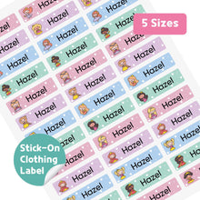 Load image into Gallery viewer, Stick-On Clothing Name Label Stickers - Princess
