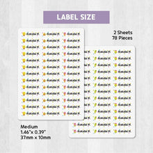 Load image into Gallery viewer, Standard Waterproof Name Label Stickers - Icecream