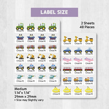Load image into Gallery viewer, Stick-On Clothing Name Label Stickers - Vehicle Banner