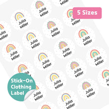 Load image into Gallery viewer, Stick-On Clothing Name Label Stickers - Rainbow