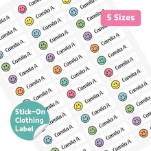Load image into Gallery viewer, Stick-On Clothing Name Label Stickers - Smile