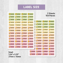 Load image into Gallery viewer, Iron-On Clothing Name Label Stickers - Bee