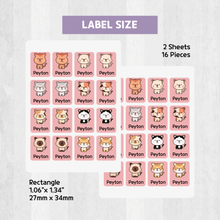 Load image into Gallery viewer, Custom Personalized Waterproof Name Label Sticker, Name Labels Name Stickers, Name Label Stickers for Kids School Daycare Camp, Stick On Labels, Iron On Labels, Shoe Labels, Shoe Stickers, Labels for Shoes, Stickers for Shoes, Clothing Labels, Clothing Stickers, Gift for Kids, Back to School
