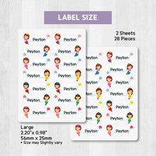Load image into Gallery viewer, Stick-On Clothing Name Label Stickers - Mermaid
