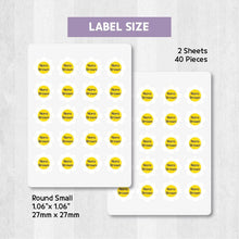Load image into Gallery viewer, Standard Waterproof Name Label Stickers - White Daisy
