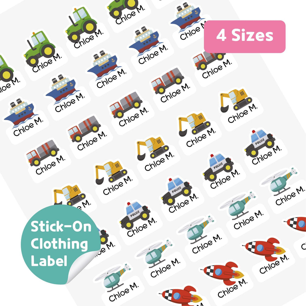 Stick-On Clothing Name Label Stickers - Vehicle Banner