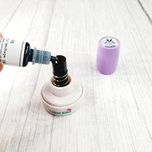 Load image into Gallery viewer, custom clothing stamp, custom name stamp, personalized clothing stamp, personalized name stamp, clothing name stamp, name clothing stamp, pre-inked stamp, self-inking stamp, flash stamp, textile stamp, fabric stamp, clothes stamp, diaper stamp, school stamp, daycare stamp, camp stamp, name stamp, refill ink
