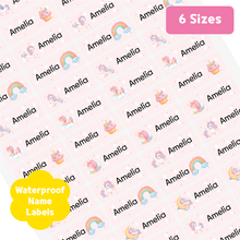 Load image into Gallery viewer, Custom Personalized Waterproof Name Label Sticker, Name Labels Name Stickers, Name Label Stickers for Kids School Daycare Camp, Stick On Labels, Iron On Labels, Shoe Labels, Shoe Stickers, Labels for Shoes, Stickers for Shoes, Clothing Labels, Clothing Stickers, Gift for Kids, Back to School
