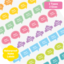 Load image into Gallery viewer, Custom Personalized Waterproof Name Label Sticker, Name Labels Name Stickers, Name Label Stickers for Kids School Daycare Camp, Stick On Labels, Iron On Labels, Shoe Labels, Shoe Stickers, Labels for Shoes, Stickers for Shoes, Clothing Labels, Clothing Stickers, Gift for Kids, Back to School

