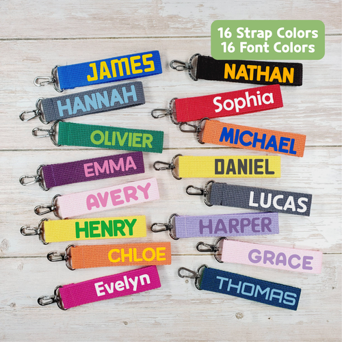 Luggage Tag, Luggage Tags, Bag Tag, Bag Tags, Name Tag, Custom Bag Tag, Custom Luggage Tag, Personalized Bag Tag, Personalized Luggage Tag, Luggage Strap, Backpack Tag, Strap Tag, Name Keychain, Embroidered Tag, for Kids School, Daycare, Camp, Gift