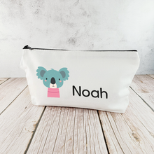 Load image into Gallery viewer, Canvas Cotton Fabric Pencil Case, Custom Personalized Pouch Bag, Makeup Pouch, Toiletry Pouch, Zippered Bag for Kids, School, Daycare, Camp
