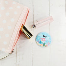 Load image into Gallery viewer, Custom Personalized Name Button Badge Pin Back Badge, Name Label, Name Tag, School Badge, Kids Badge, Daycare Badge, Camp Badge, School Button, Camp Button, Daycare Button, Kids Button, Kids Gift
(Makeup Mirror, Cosmetic Mirror, Hand Mirror, Portable Mirror)
