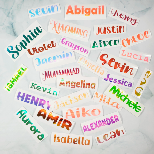 Vinyl Decal Sticker, Custom Personalized Waterproof Decal for Tumbler, Bottle, Laptop, Bicycle, Helmet, Name Label, Label Sticker, Name Decal, Kids Label, Kids Sticker, Kids Decal for Kids, School, Daycare, Camp 