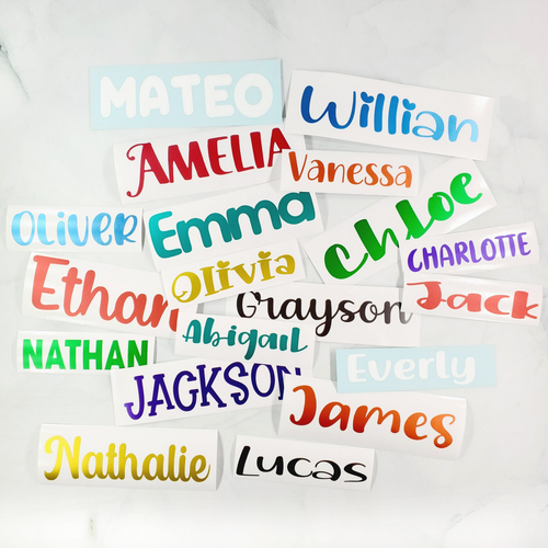 Vinyl Decal Sticker, Custom Personalized Waterproof Decal for Tumbler, Bottle, Laptop, Bicycle, Helmet, Name Label, Label Sticker, Name Decal, Kids Label, Kids Sticker, Kids Decal for Kids, School, Daycare, Camp