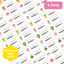 Load image into Gallery viewer, Custom Personalized Waterproof Name Label Sticker, Name Labels Name Stickers, Name Label Stickers for Kids School Daycare Camp, Stick On Labels, Iron On Labels, Shoe Labels, Shoe Stickers, Labels for Shoes, Stickers for Shoes, Clothing Labels, Clothing Stickers, Gift for Kids, Back to School
