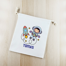 Load image into Gallery viewer, Canvas Cotton Drawstring Pouch Bag, Backpack, Tote Bag, Zippered Bag, Shoulder Bag, Handbag, Shopper Bag, Custom Personalized Sack, Pouch Bag, Lunch Bag, Clothing Bag, Shoes Bag, Snack Bag, for Kids, School, Daycare, Camp
