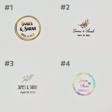Load image into Gallery viewer, Clear Foil Labels, Custom Personalized Transparent Foiled Name Labels, Waterproof Stickers, Name Label Stickers for Kids, School, Daycare, Camp, Foil Stickers Wedding Invitation Card Seals Seal Stickers
