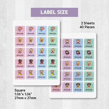 Load image into Gallery viewer, Stick-On Clothing Name Label Stickers - Princess
