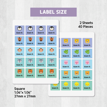 Load image into Gallery viewer, Custom Personalized Waterproof Name Label Sticker, Name Labels Name Stickers, Name Label Stickers for Kids School Daycare Camp, Stick On Labels, Iron On Labels, Shoe Labels, Shoe Stickers, Labels for Shoes, Stickers for Shoes, Clothing Labels, Clothing Stickers, Gift for Kids, Back to School
