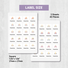 Load image into Gallery viewer, Custom Personalized Waterproof Name Label Sticker, Name Labels Name Stickers, Name Label Stickers for Kids School Daycare Camp, Stick On Labels, Iron On Labels, Shoe Labels, Shoe Stickers, Labels for Shoes, Stickers for Shoes, Clothing Labels, Clothing Stickers, Gift for Kids, Back to School
