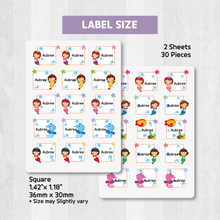 Load image into Gallery viewer, Custom Personalized Waterproof Name Label Sticker, Name Labels Name Stickers, Name Label Stickers for Kids School Daycare Camp, Stick On Labels, Iron On Labels, Shoe Labels, Shoe Stickers, Labels for Shoes, Stickers for Shoes, Clothing Labels, Clothing Stickers, Gift for Kids, Back to School
