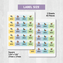 Load image into Gallery viewer, Custom Personalized Waterproof Name Label Sticker, Name Labels Name Stickers, Name Label Stickers for Kids School Daycare Camp, Stick On Labels, Iron On Labels, Shoe Labels, Shoe Stickers, Labels for Shoes, Stickers for Shoes, Clothing Labels, Clothing Stickers, Gift for Kids, Back to School
