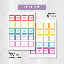 Load image into Gallery viewer, Custom Personalized Waterproof Name Label Sticker, Name Labels Name Stickers, Name Label Stickers for Kids School Daycare Camp, Stick On Labels, Iron On Labels, Shoe Labels, Shoe Stickers, Labels for Shoes, Stickers for Shoes, Clothing Labels, Clothing Stickers, Gift for Kids, Back to School
