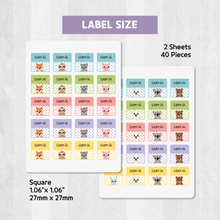 Load image into Gallery viewer, Custom Personalized Waterproof Name Label Sticker, Name Labels Name Stickers, Name Label Stickers for Kids School Daycare Camp, Stick On Labels, Iron On Labels, Shoe Labels, Shoe Stickers, Labels for Shoes, Stickers for Shoes, Clothing Labels, Clothing Stickers, Gift for Kids, Back to School
