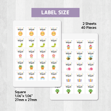 Load image into Gallery viewer, Custom Personalized Waterproof Name Label Sticker, Name Labels Name Stickers, Name Label Stickers for Kids School Daycare Camp, Stick On Labels, Iron On Labels, Shoe Labels, Shoe Stickers, Labels for Shoes, Stickers for Shoes, Clothing Labels, Clothing Stickers, Gift for Kids, Back to School
