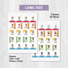 Load image into Gallery viewer, Custom Personalized Waterproof Name Label Sticker, Name Labels Name Stickers, Name Label Stickers for Kids School Daycare Camp, Stick On Labels, Iron On Labels, Shoe Labels, Shoe Stickers, Labels for Shoes, Stickers for Shoes, Clothing Labels, Clothing Stickers, Gift for Kids, Back to School

