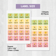 Load image into Gallery viewer, Custom Personalized Waterproof Name Label Sticker, Name Labels Name Stickers, Name Label Stickers for Kids School Daycare Camp, Stick On Labels, Iron On Labels, Shoe Labels, Shoe Stickers, Labels for Shoes, Stickers for Shoes, Clothing Labels, Clothing Stickers, Gift for Kids, Back to School
