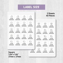 Load image into Gallery viewer, Custom Personalized Waterproof Name Label Sticker, Name Labels Name Stickers, Name Label Stickers for Kids School Daycare Camp, Stick On Labels, Iron On Labels, Shoe Labels, Shoe Stickers, Labels for Shoes, Stickers for Shoes, Clothing Labels, Clothing Stickers, Gift for Kids, Back to School
