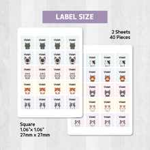 Load image into Gallery viewer, Custom Personalized Waterproof Name Label Sticker, Name Labels Name Stickers, Name Label Stickers for Kids School Daycare Camp, Stick On Labels, Iron On Labels, Shoe Labels, Shoe Stickers, Labels for Shoes, Stickers for Shoes, Clothing Labels, Clothing Stickers, Gift for Kids, Back to School
