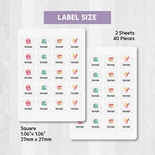 Load image into Gallery viewer, Name Labels, Name Stickers, Custom Labels, Personalized Labels, Waterproof Label Stickers
