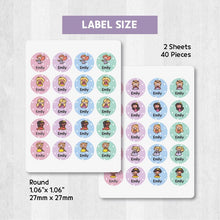 Load image into Gallery viewer, Stick-On Clothing Name Label Stickers - Princess

