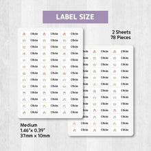 Load image into Gallery viewer, Iron-On Clothing Name Label Stickers - Unicorn Face
