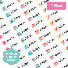 Load image into Gallery viewer, Custom Personalized Waterproof Name Label Sticker, Name Labels Name Stickers, Name Label Stickers for Kids School Daycare Camp, Stick On Labels, Iron On Labels, Shoe Labels, Shoe Stickers, Labels for Shoes, Stickers for Shoes, Clothing Labels, Clothing Stickers, Gift for Kids, Back to School
